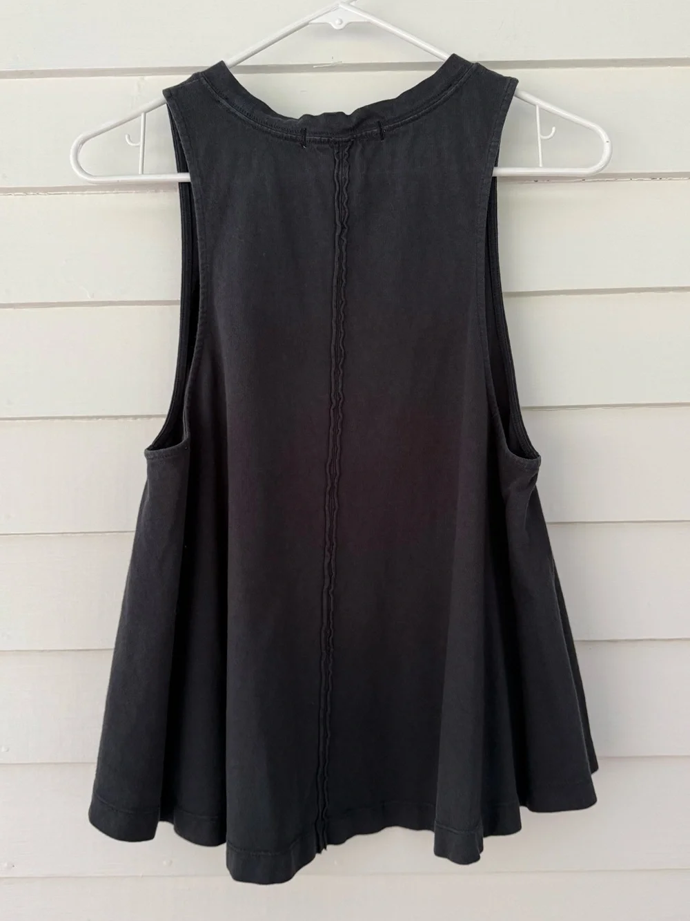 Free People We The Free Black Swing Tank Top Medium Oversized Cotton Sleeveless